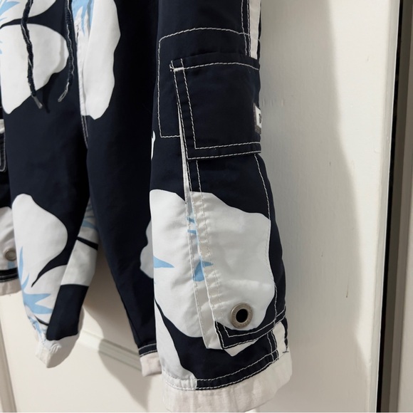 Point Zero Navy and White Floral Swim Shorts - Picture 3 of 6